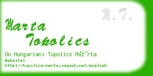 marta topolics business card